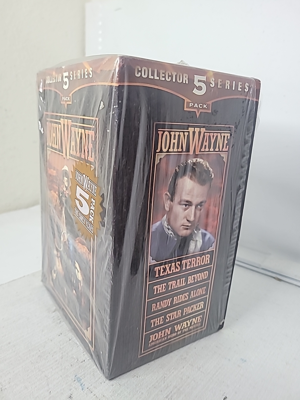 John Wayne Collector 5-Pack VHS Set - Black & Tan